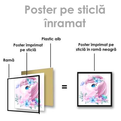 Poster - Magic pony, 40 x 40 см, Canvas on frame