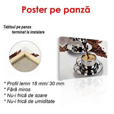 Poster - O ceașcă de cafea tare, 45 x 30 см, Panza pe cadru, Alimente și Băuturi