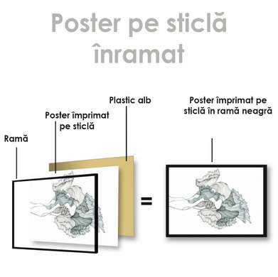 Poster - Vibre, 90 x 60 см, Poster inramat pe sticla
