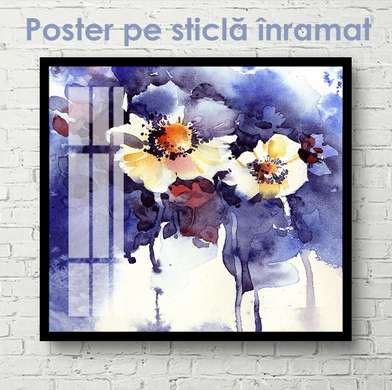 Poster - Lilac flowers in watercolor, 40 x 40 см, Canvas on frame, Flowers