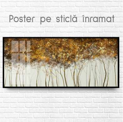 Постер - Абстрактный пейзаж природы, 60 x 30 см, Холст на подрамнике