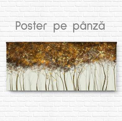 Постер - Абстрактный пейзаж природы, 90 x 45 см, Постер на Стекле в раме, Абстракция