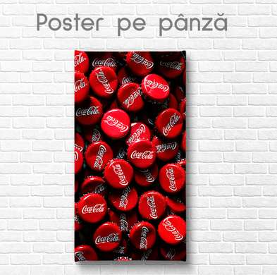 Poster - Coca cola, 45 x 90 см, Poster inramat pe sticla, Diverse