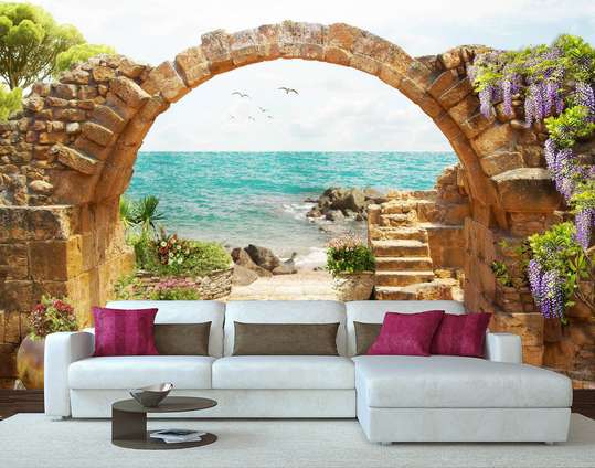 Wall Mural - View from the shore to the sea