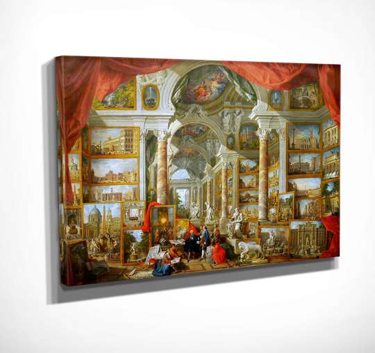 Постер - Дворец с картинами, 45 x 30 см, Холст на подрамнике