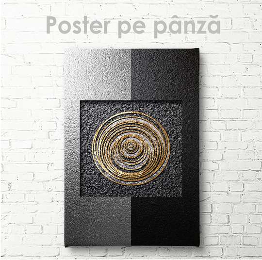 Poster - Gray-black abstraction, 60 x 90 см, Framed poster, Abstract