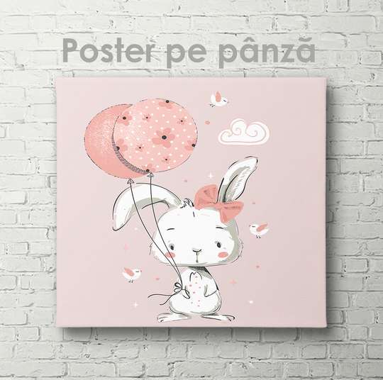Poster - Bunny, 40 x 40 см, Canvas on frame
