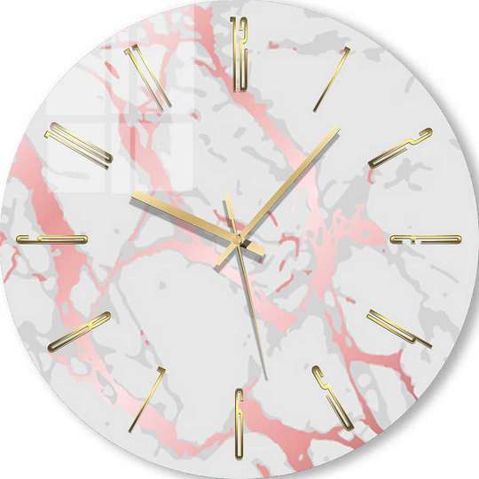 Glass clock - Love Lines, 40cm