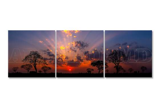 Modular picture, Fascinating sunset