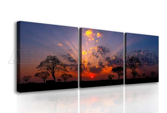 Modular picture, Fascinating sunset