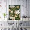 Poster - Buds of white peonies, 30 x 45 см, Canvas on frame, Flowers
