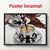 Poster - O ceașcă de cafea tare, 90 x 60 см, Poster inramat pe sticla, Alimente și Băuturi