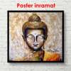 Poster - Buddha Portrait, 100 x 100 см, Framed poster, Different