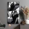 Poster - The girl with the black and white hat, 30 x 60 см, Framed poster, Glamour