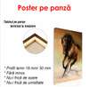 Постер, Бегущий коричневый конь, 60 x 90 см, Постер в раме, Животные