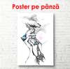 Постер - Рисунок акварелью, 60 x 90 см, Постер в раме, Минимализм