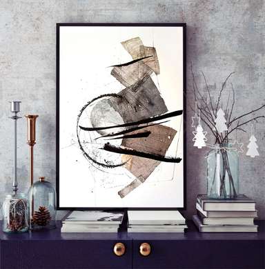 Poster Who sees what, 60 x 90 см, Framed poster on glass, Abstract