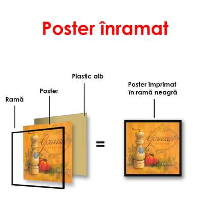 Постер - Абстрактный постер, 100 x 100 см, Постер в раме, Прованс