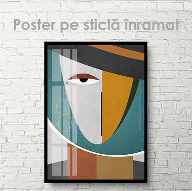 Постер - Абстрактное лицо 2, 30 x 45 см, Холст на подрамнике, Абстракция