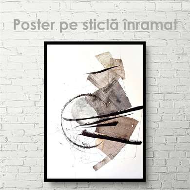 Poster Who sees what, 60 x 90 см, Framed poster on glass, Abstract