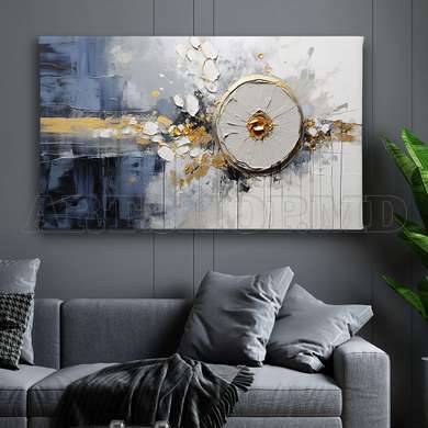 Poster - Geometry VS abstraction, 60 x 30 см, Canvas on frame, Abstract