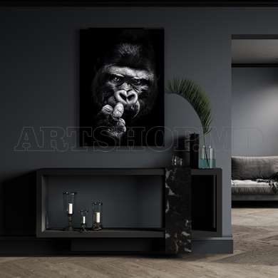 Poster - Gorilla, 30 x 60 см, Framed poster, Animals