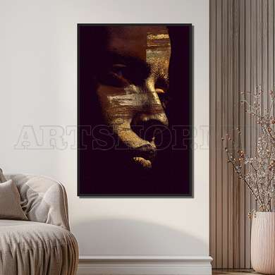 Poster - The pensive girl, 30 x 60 см, Framed poster, Famous People