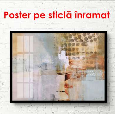 Poster - Textură de lemn vintage, 90 x 60 см, Poster înrămat, Abstracție
