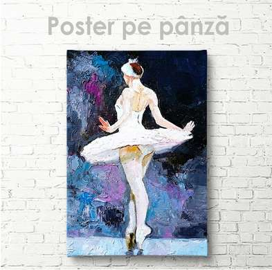 Poster - Balerina dansează, 30 x 60 см, Panza pe cadru, Pictura