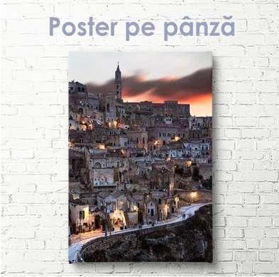 Постер - Печальные трущобы, 30 x 45 см, Холст на подрамнике, Города и Карты