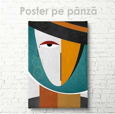 Poster - Față abstractă 2, 30 x 45 см, Panza pe cadru, Abstracție