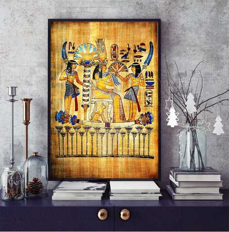 Постер, Египетская картина на старинном папирусе - Artshop.md - Фабрика  Фотообоев, Постеров, Модульных Картин, Постеров Раме и Ширм в Кишиневе