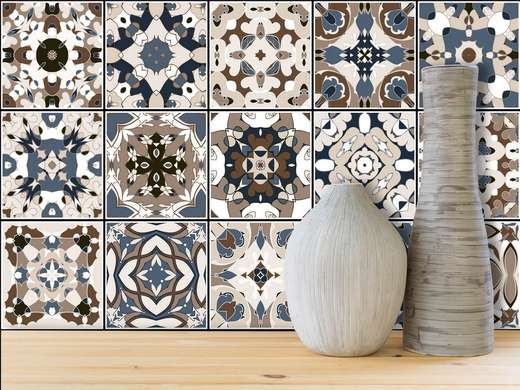 Ceramic tiles in retro colors., Imitation tiles