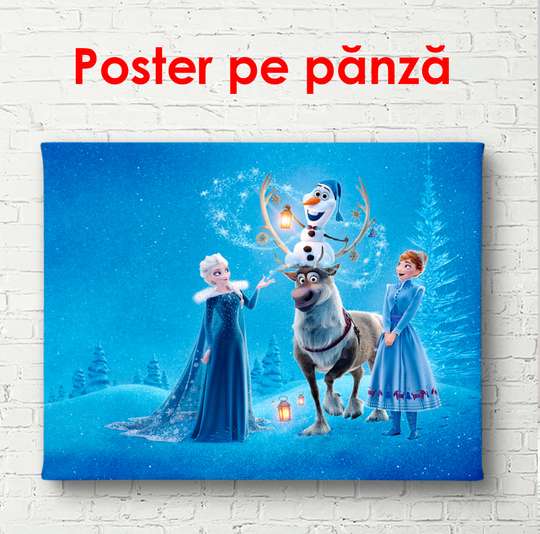 Poster - Basm de iarnă, 100 x 100 см, Poster înrămat, Pentru Copii