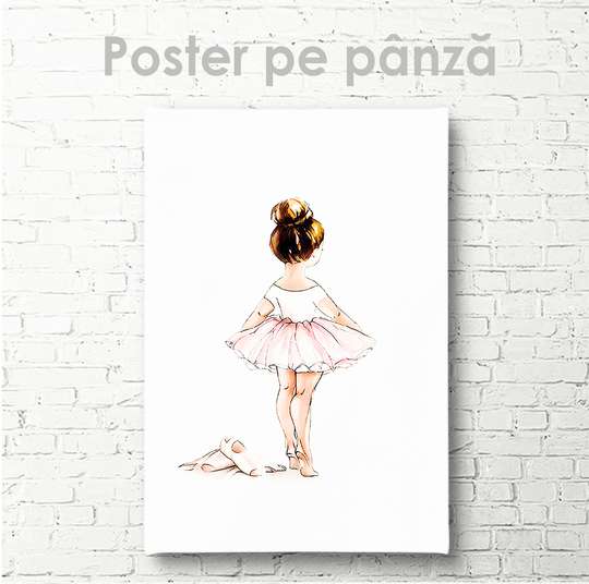 Poster - Ballerina girl, 30 x 45 см, Canvas on frame
