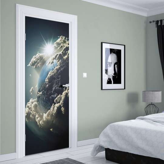 3Д наклейка на дверь, Планета, 60 x 90cm, Наклейка на Дверь