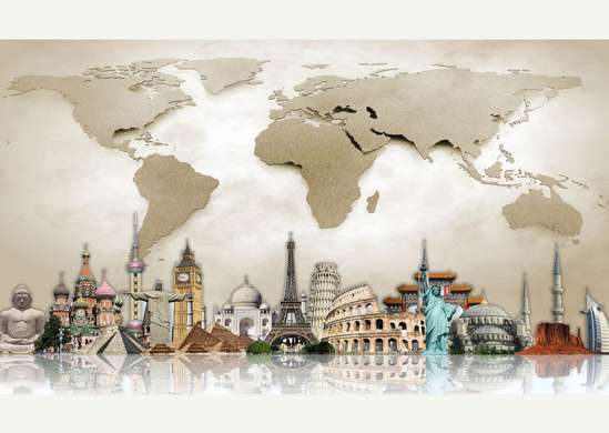 Wall Mural - Multicolor geographic globes