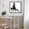 Poster - Dancing jazz funk, 40 x 40 см, Canvas on frame, Black & White