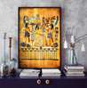Poster - Pictura egipteană pe un papirus vechi, 60 x 90 см, Poster înrămat, Vintage