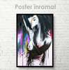 Poster - Watercolor portrait, 60 x 90 см, Framed poster on glass, Nude