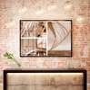 Poster - Sea deck in brown, 90 x 60 см, Framed poster, Marine Theme