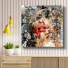 Poster - Abstract face, 100 x 100 см, Framed poster on glass, Abstract