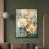 Poster - Roses in vintage style, 60 x 90 см, Framed poster on glass, Flowers