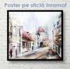 Poster - Orășelul din Europa, 40 x 40 см, Panza pe cadru