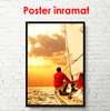 Poster - Yacht la apusul soarelui, 60 x 90 см, Poster înrămat
