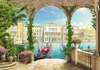 Wall mural - View of the Venetian canal from the arched terrace, bright colors