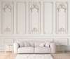 Wall Mural - White three-dimensional patterns