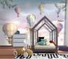 Nursery Wall Mural - Balloons with animals in the clouds