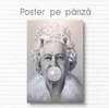 Poster - Portrait of Queen Elizabeth 2, 60 x 90 см, Framed poster on glass, Black & White