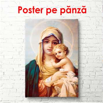 Poster - Imagini cu Fecioara Maria cu Fiul Ei, Isus, 60 x 90 см, Poster înrămat, Religie